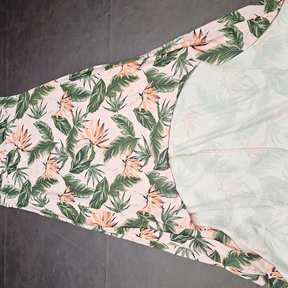 Floral Maxi Dress in Green and Pink
